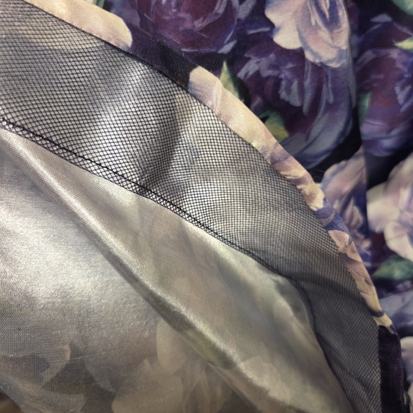 Sequin 💜 Hearts Floral Maxi Skirt - Picture 9 of 10